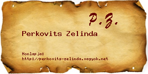 Perkovits Zelinda névjegykártya